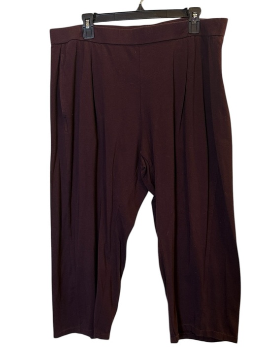 Eileen Fisher Pants - Eileen Fisher Women’s Burgundy Lagenlook Minimalist Organic Cotton Capris sz XL
